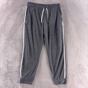 Vuori Performance Jogger Pants Womens Size Small Gray Side Stripe Drawstring